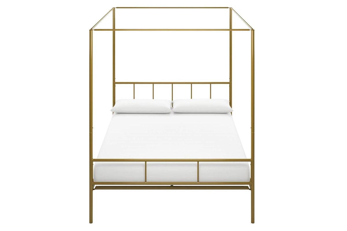 Queen Black Metal Canopy Platform Bed Frame O6521
