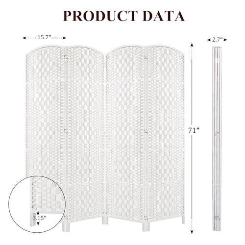 6 Panel 6ft Folding Privacy Screen D9632