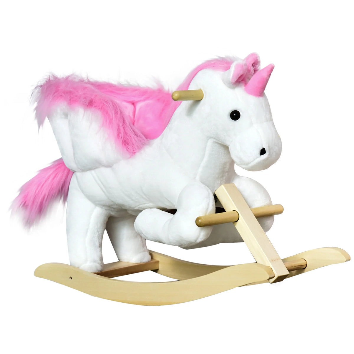 Pink Plush Rocking Unicorn Ride On Toy Y273