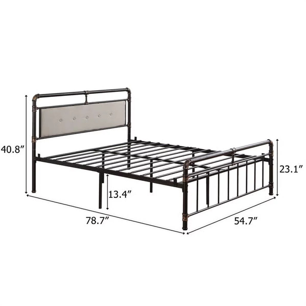 Black Metal Queen Size Platform Bed Frame K2933
