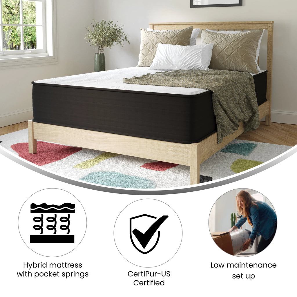 12” Foam & Pocket Spring Hybrid Mattress, Full K8910