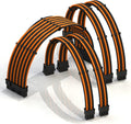 50cm Sleeved PSU Cable Extension Kit with Comb, Red Black, 24 P (20+4), 8 P CPU, 8 P GPU, 500mm, Pack of 2 V867774