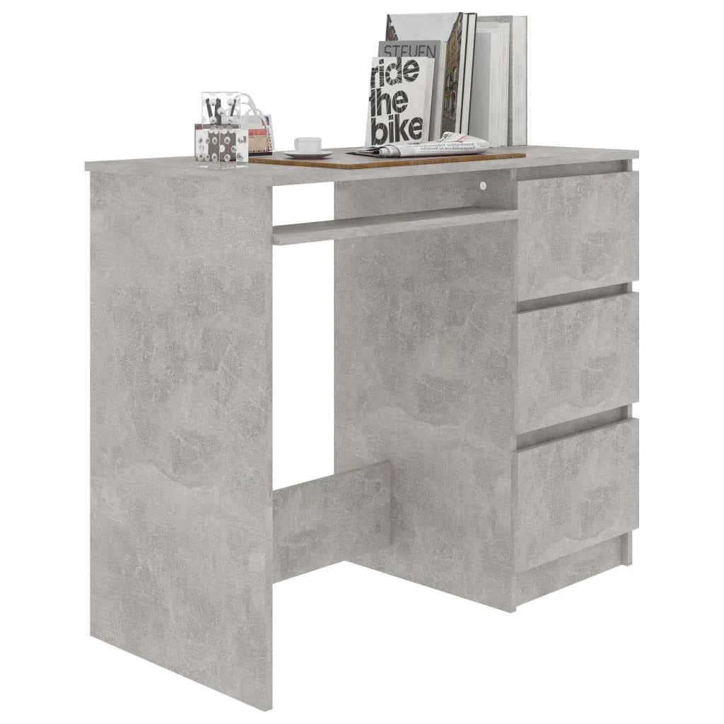 Concrete Gray Chipboard Desk E222129