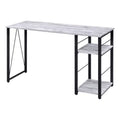 Antique White and Black Writing Desk with Rustic Wood Finish G88706