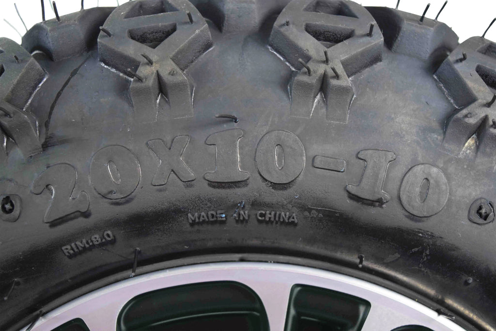20x10-10 Golf Cart Turf Tire & Black Wheel Kit G173653