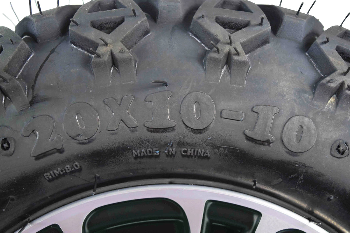 20x10-10 Golf Cart Turf Tire & Black Wheel Kit G173653