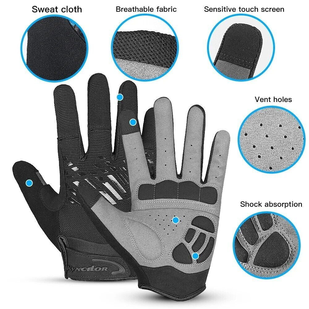 Full Finger Breathable Gel Pad Cycling Gloves A442