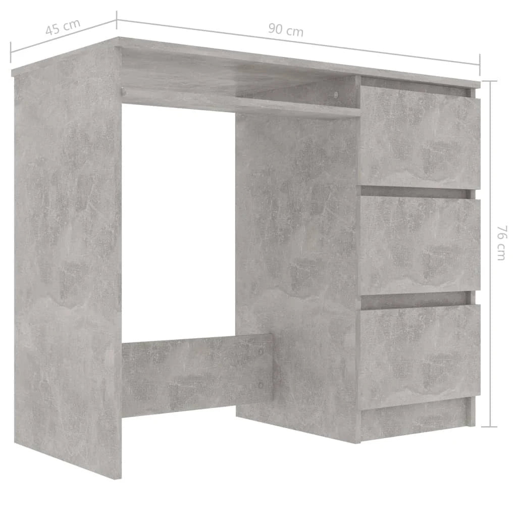 Concrete Gray Chipboard Desk E222129