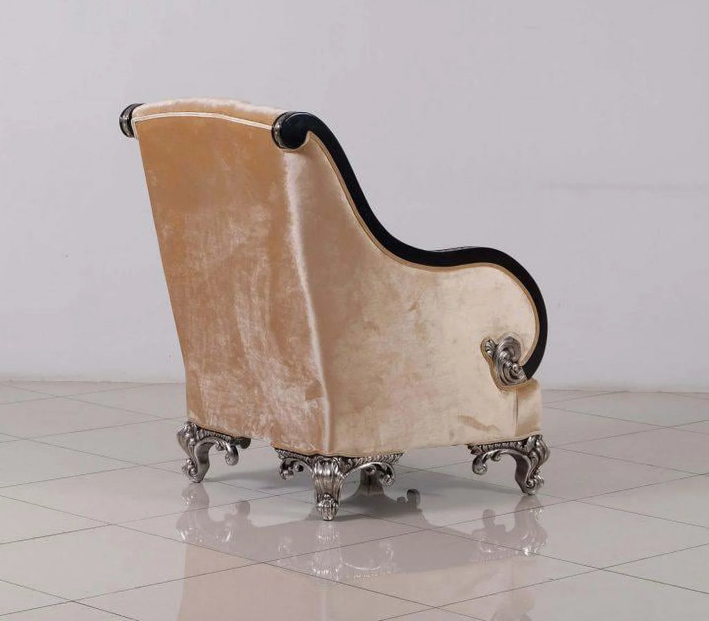 Black & Silver Wood Trim Chair Set 2 I827790