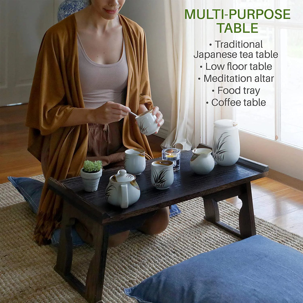 Japanese Style Foldable Low Tea Table X77582