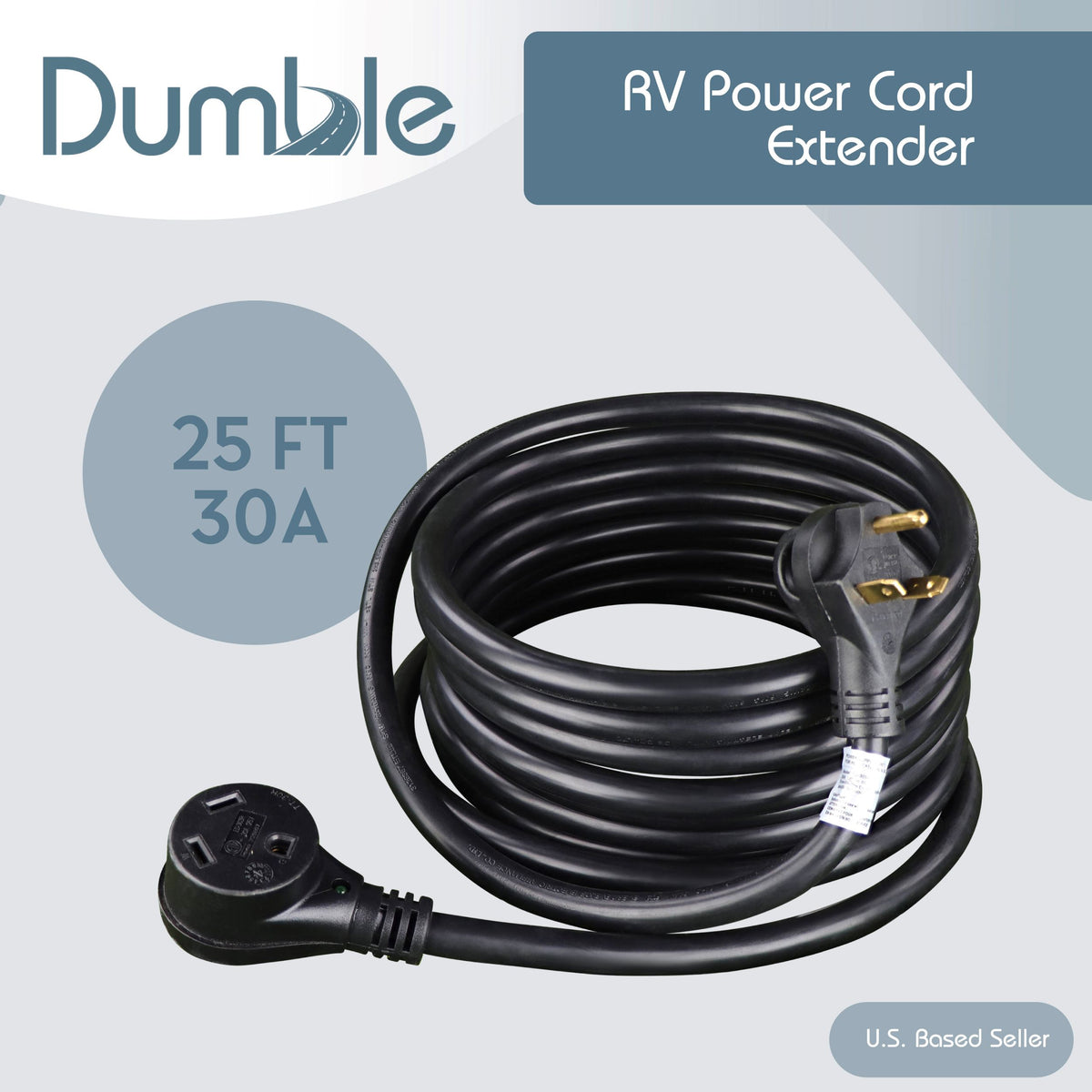 30 AMP RV Power Cord with Indicator Light 25’ Extension Cable L367411