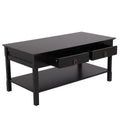 Black Solid Wood Coffee Table A6643