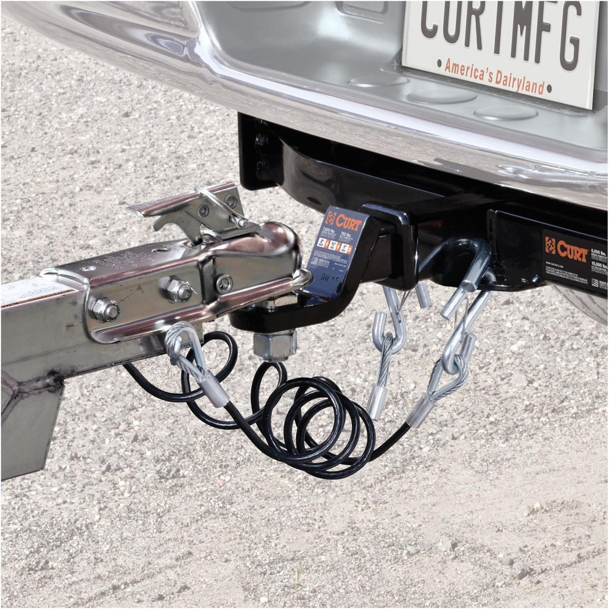 Vinyl-Coated Trailer Safety Cables with Snap Hooks, 2-Pack M533256
