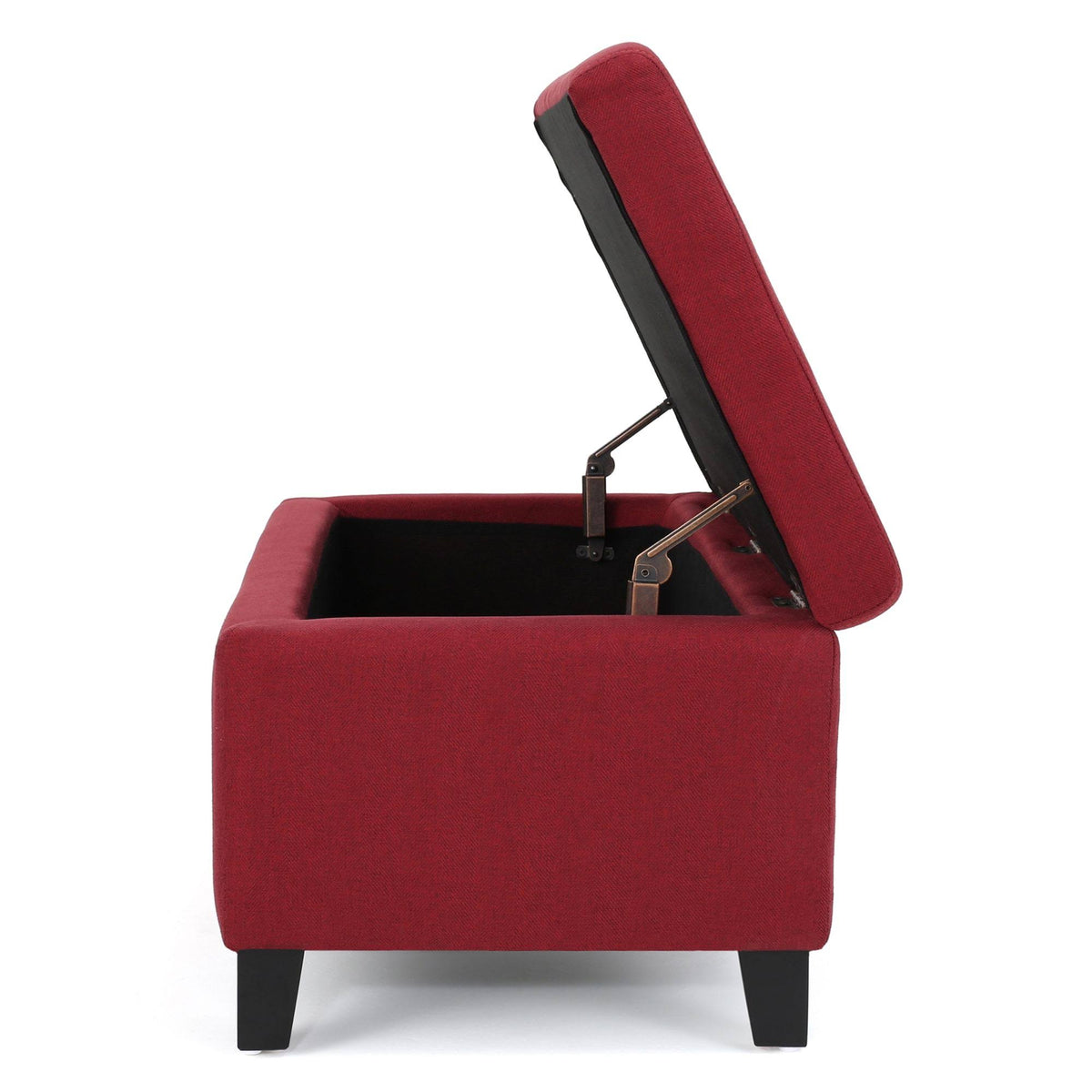 Red and Brown Rectangular Storage Ottoman N456780