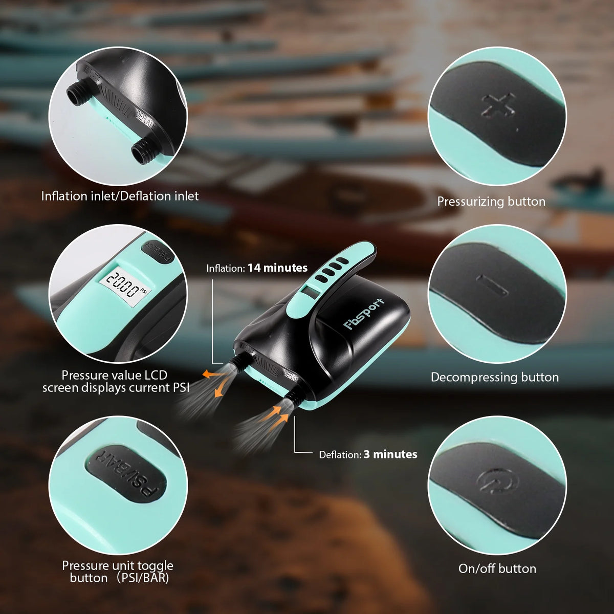 Inflatable Electric Paddle Board 11' Length with Electric Pump I621