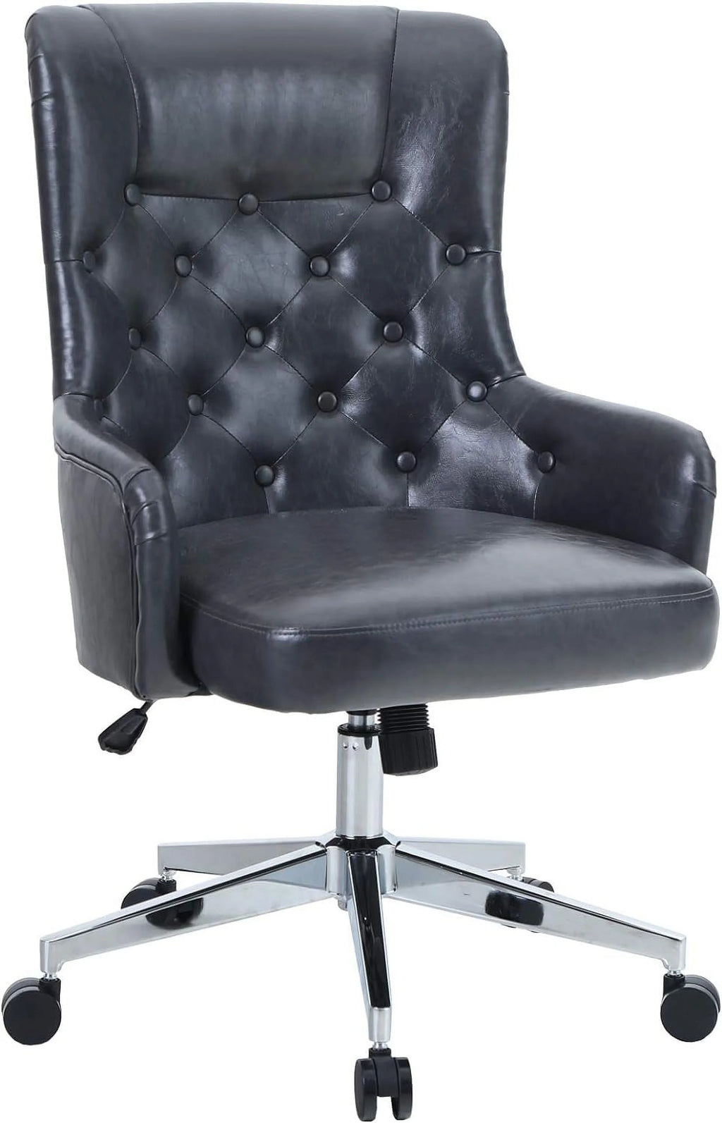 Dark Gray High Back Ergonomic PU Leather Office Chair R255