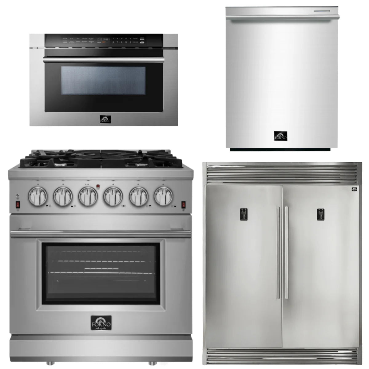 30 Inch Gas Range Refrigerator Microwave Drawer Dishwasher O788623