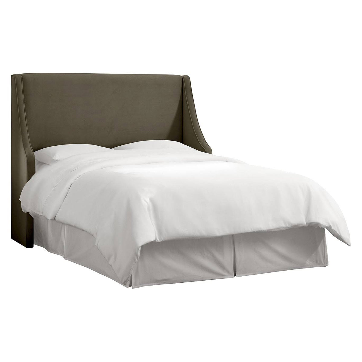 California King Velvet Wingback Headboard F725