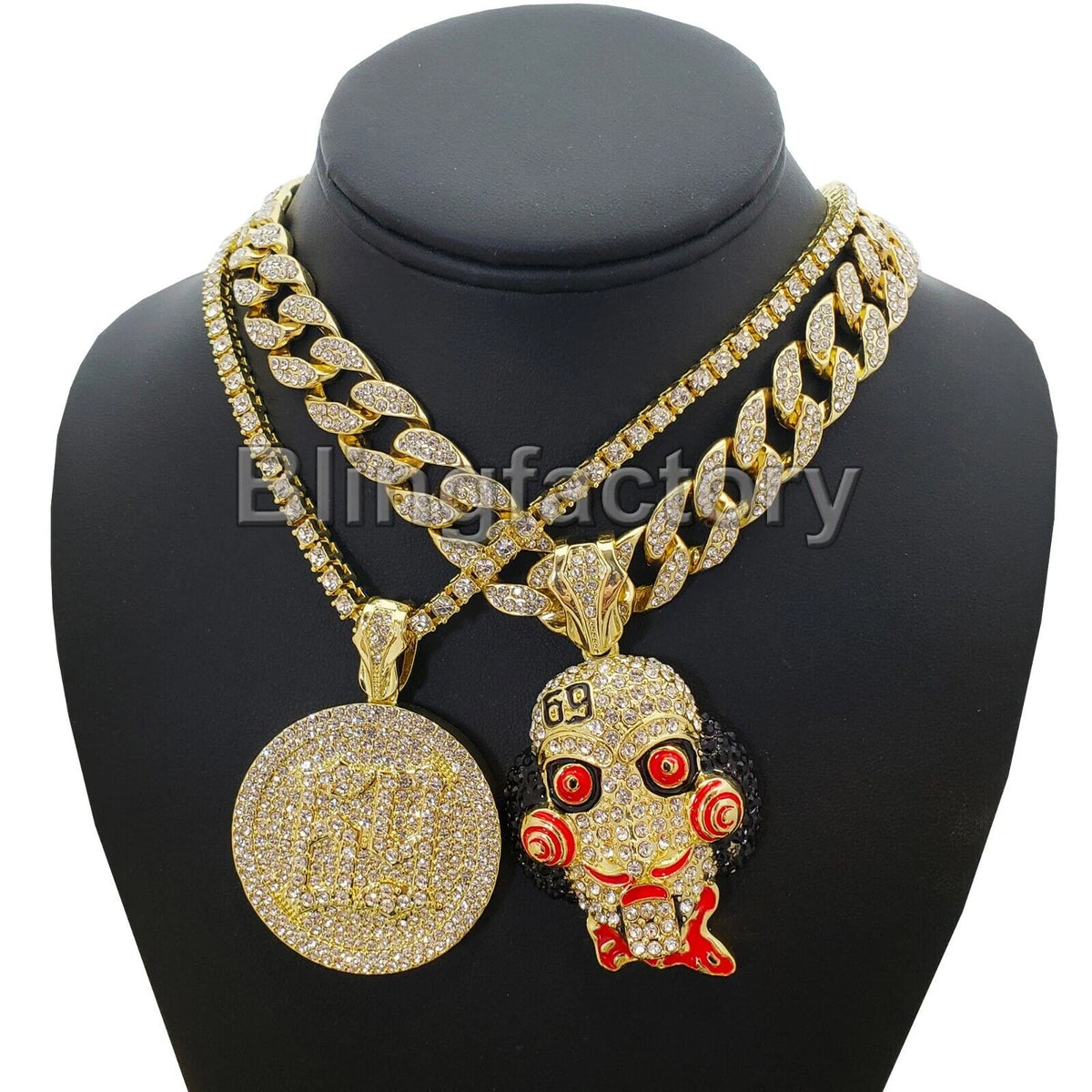 18" Full Iced Cuban Choker Chain Necklace N828979