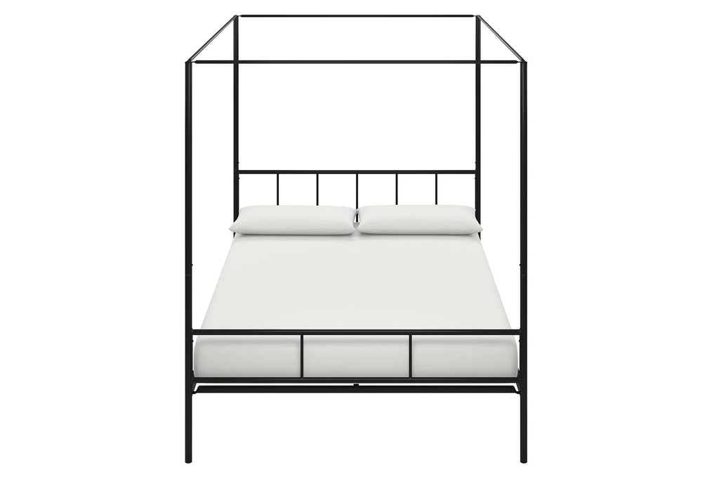 Queen Black Metal Canopy Platform Bed Frame O6521