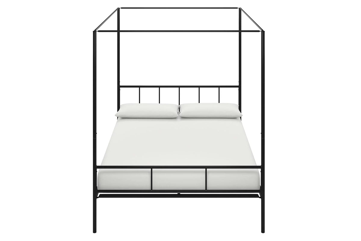 Queen Black Metal Canopy Platform Bed Frame O6521