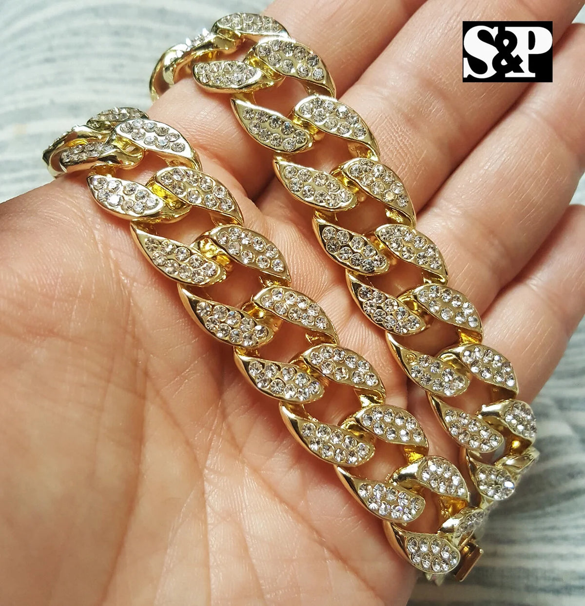 18" Full Iced Cuban Choker Chain Necklace N828979