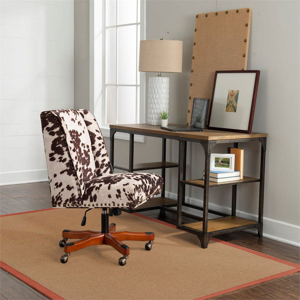 Machine Tufted Wool 5'x8' Rug in Cork Brown and Burnt Orange J79685