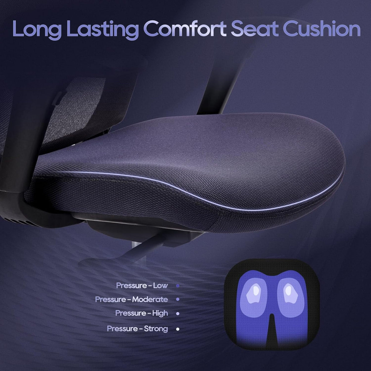 Ergonomic Mesh Office Chair with 4D Armrests Grey Q9085