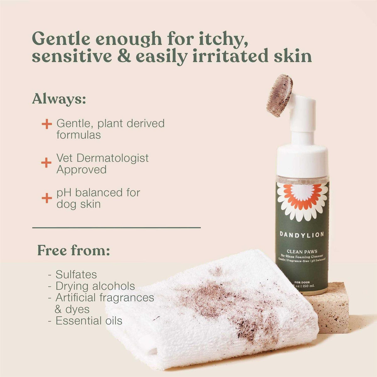 No-Rinse Foaming Cleanser for Dogs T205011