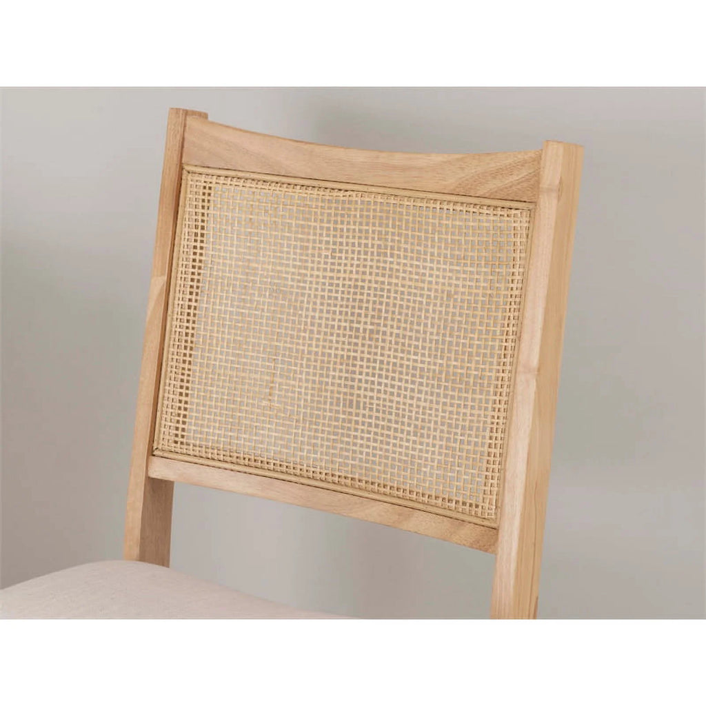 Natural Wood Folding Side Chair with Woven Cane Back U720