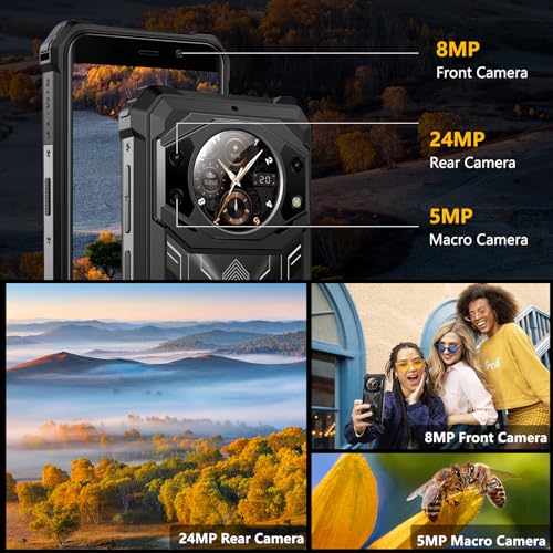 Rugged Unlocked Smartphone Dual Screen 10600mAh Battery 15+128GB Storage P94161
