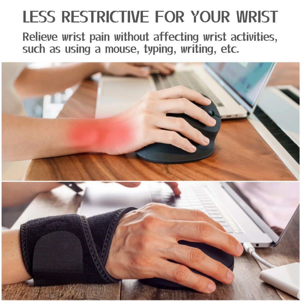 Adjustable Compression Wrist Brace Pink 1Pc H4800
