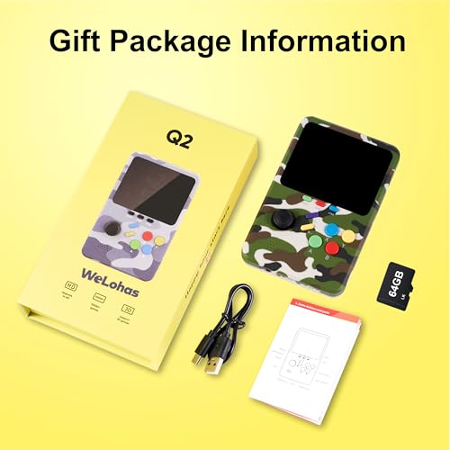 Electronic Handheld Games Device, 3D Video Game Emulator, 64GB TF Card, 3.0" HD Screen G782