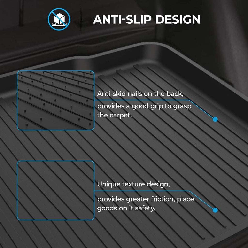 Black Rear Cargo Mat Trunk Liner Pack of 2 S151