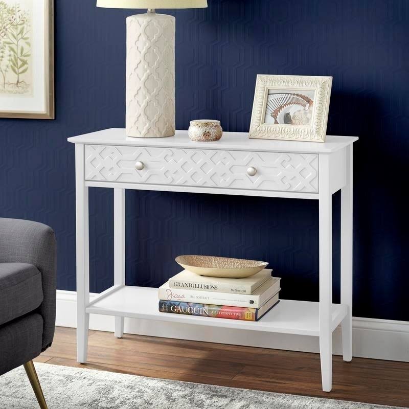 White Console Table B4790