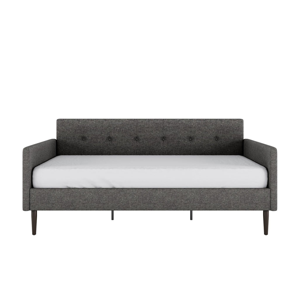 Gray Linen Twin Size Upholstered Daybed D15216