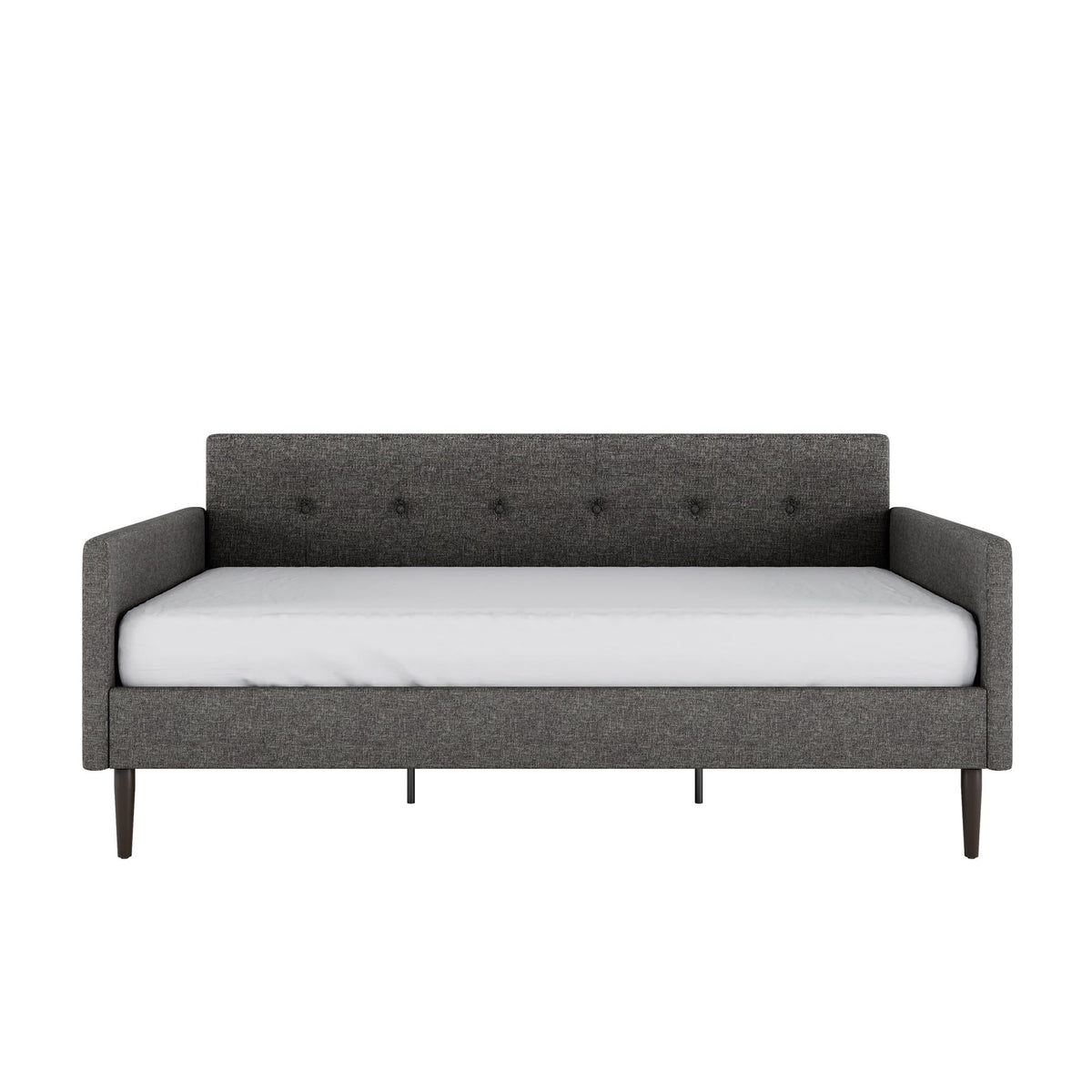 Gray Linen Twin Size Upholstered Daybed D15216