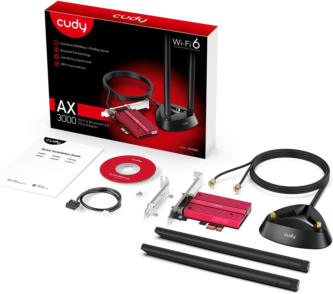 AX5400 WiFi 6 PCIe Card with Bluetooth 5.0 P271390