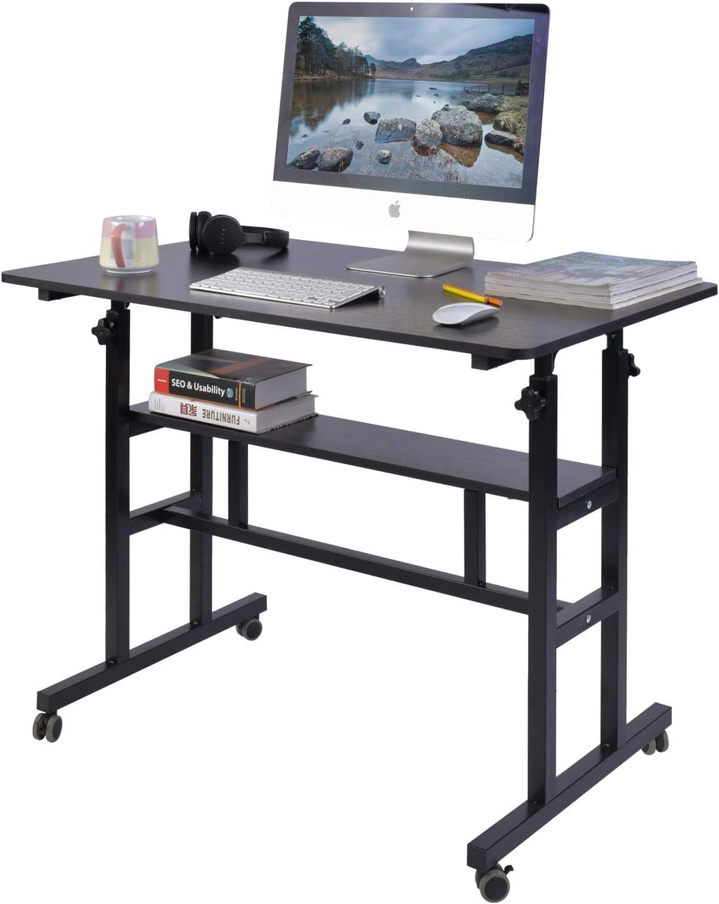 Black 31.5 x 19.7 Mobile Standing Desk R453189