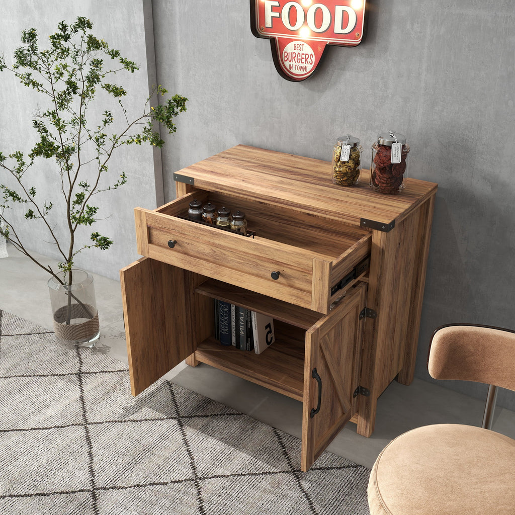 Rustic Accent Cabinet with Drawers and Doors 30 Inch Y586292