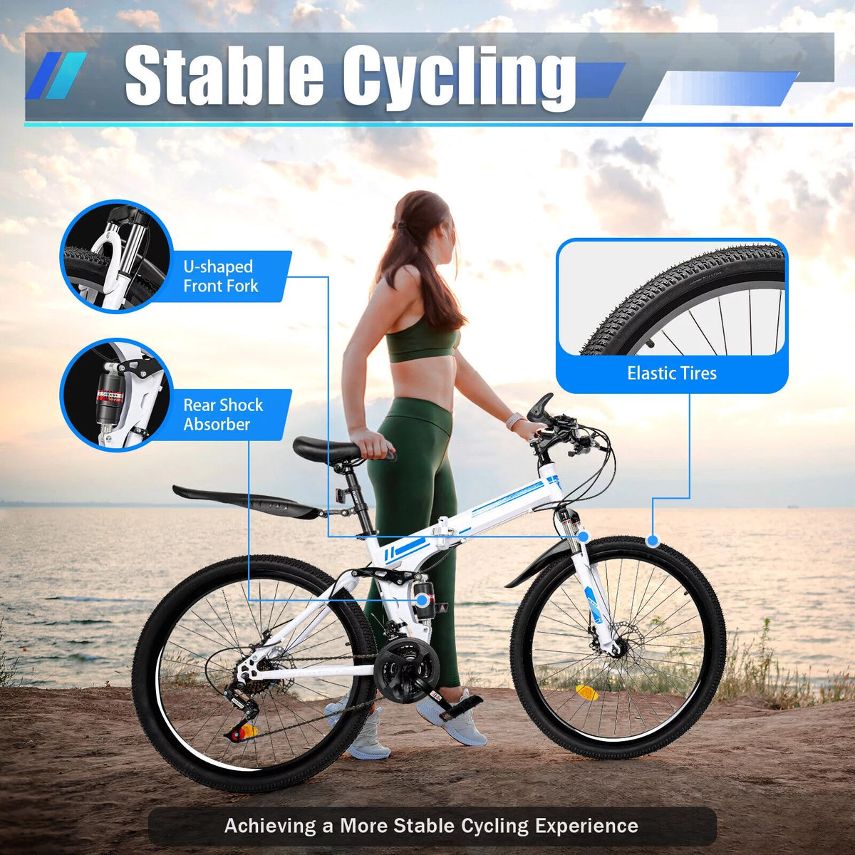 21-Speed Foldable Mountain Bike A208997
