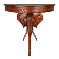 Carved Exotic Wall Table Walnut W8914