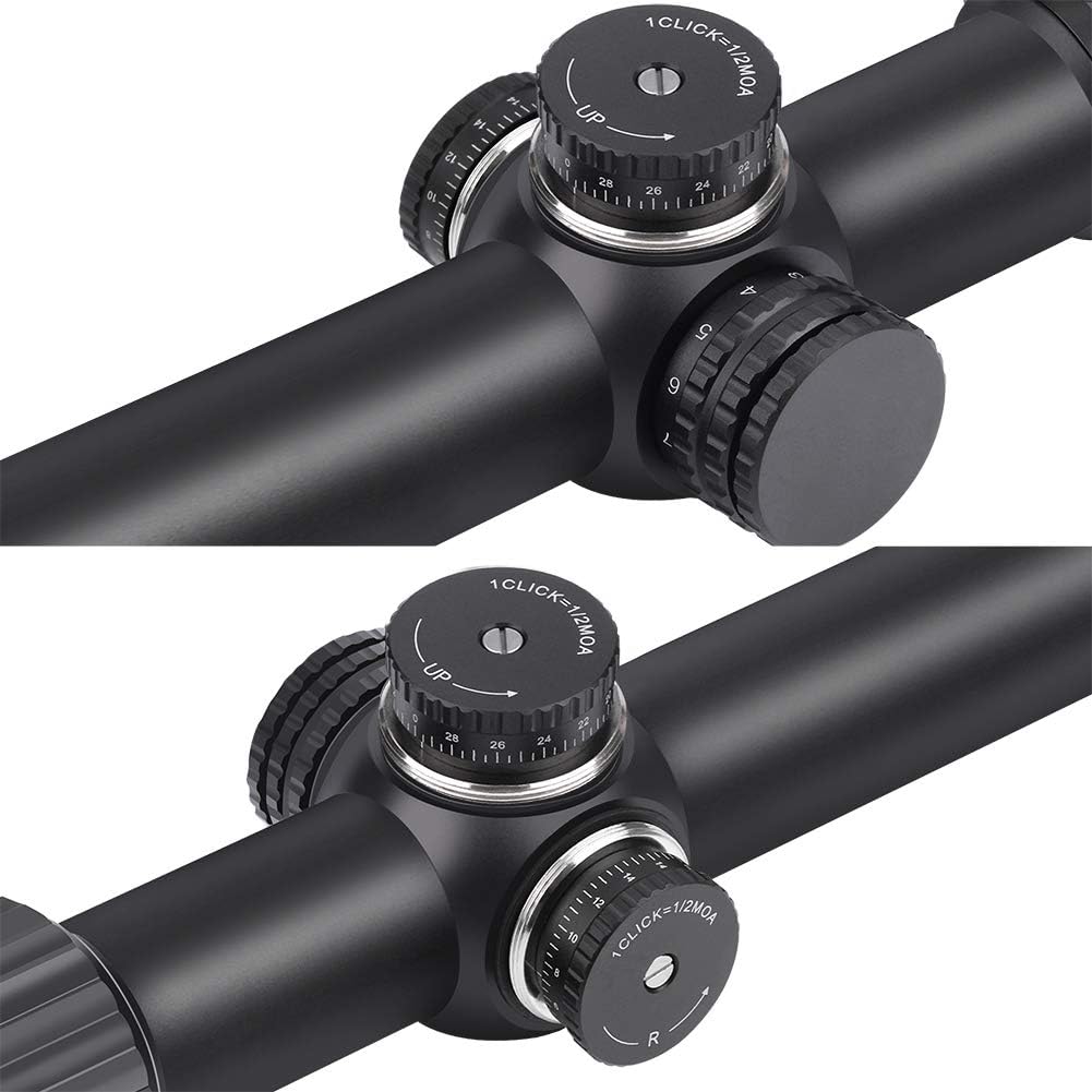1-4x24 SFP Rifle Scope Red Illuminated Reticle Riflescopes Matte Black Z346964