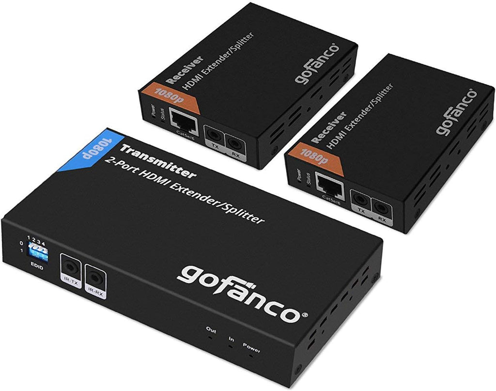 HDMI Extender Splitter 1080p Over Cat5e/Cat6/Cat7 Ethernet Cable T69984