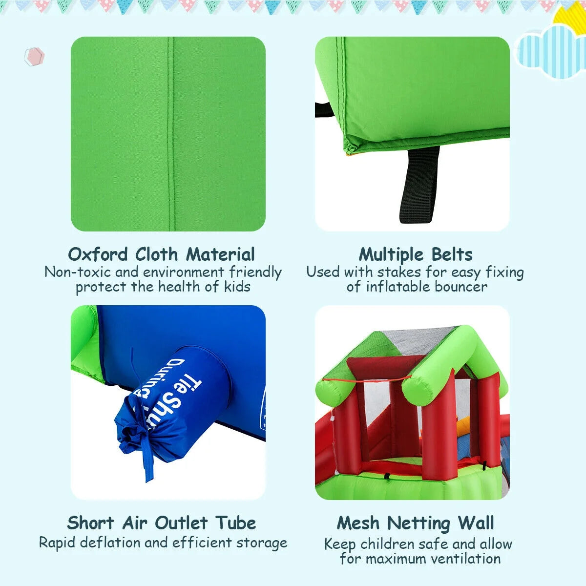 Inflatable Slide Bounce House with Splash Pool G82993