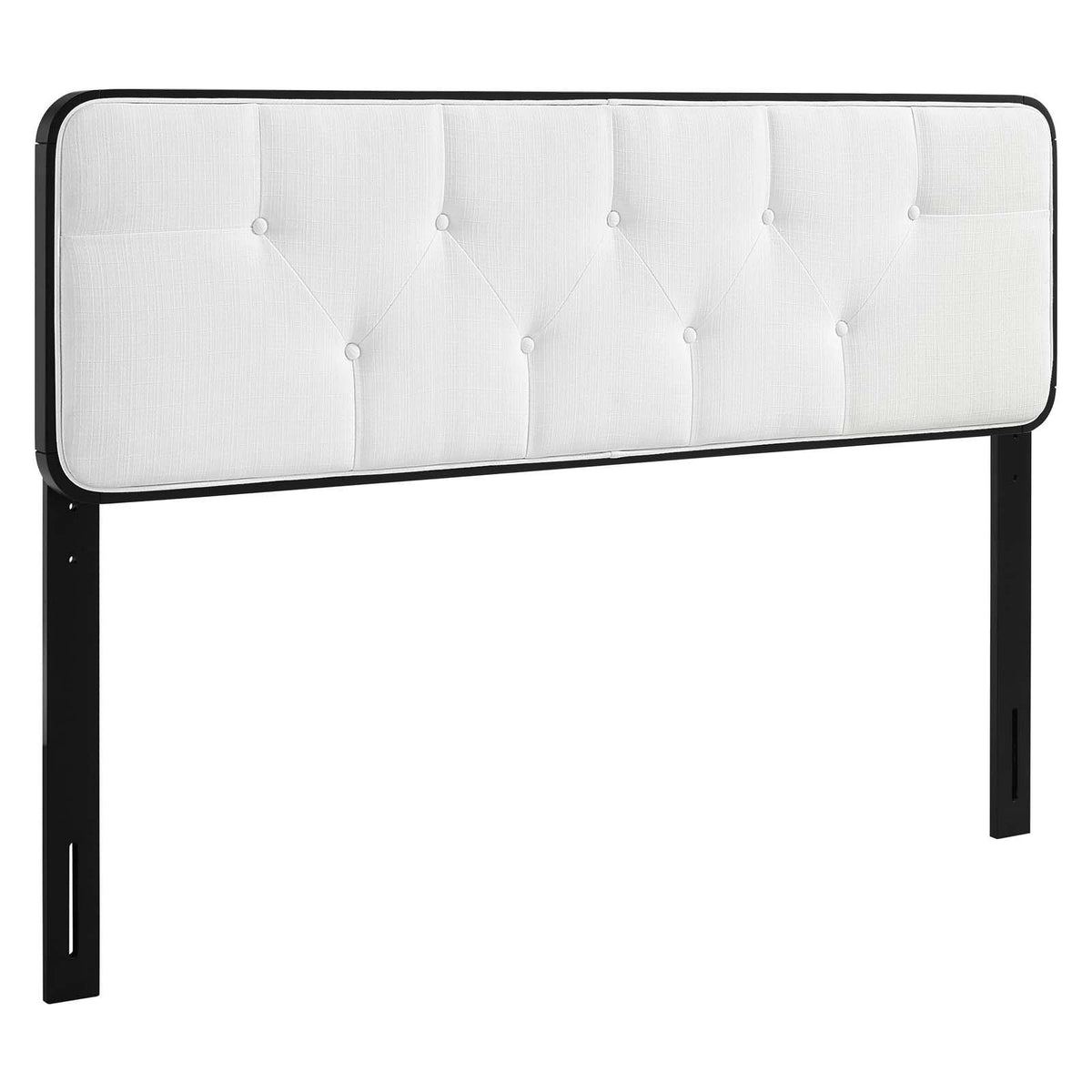 Tufted Twin Fabric and Wood Headboard F802172