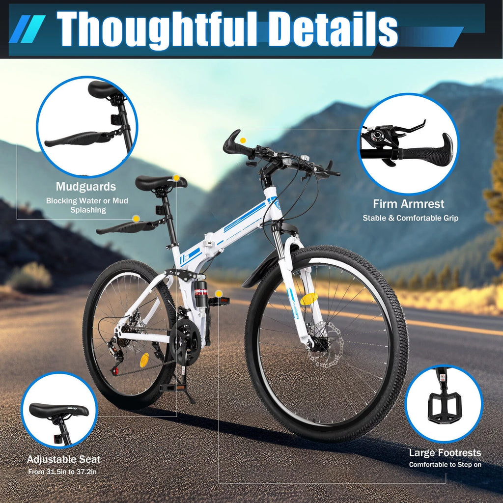 21-Speed Foldable Mountain Bike A208997