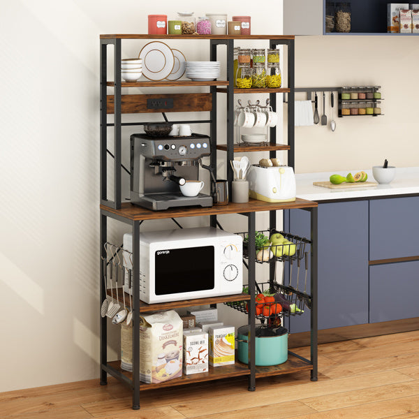 6-Layer Microwave Oven Rack with S Hooks X280375