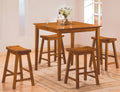 5-Piece Counter Height Dining Set, Oak Brown M249075