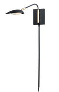 Black Satin Brass LED Wall Sconce H39699